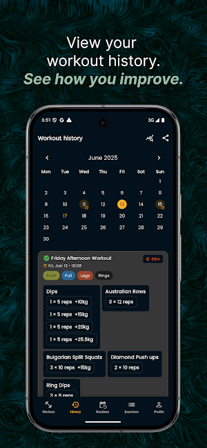 Calisthenics Tracker Screenshot 2