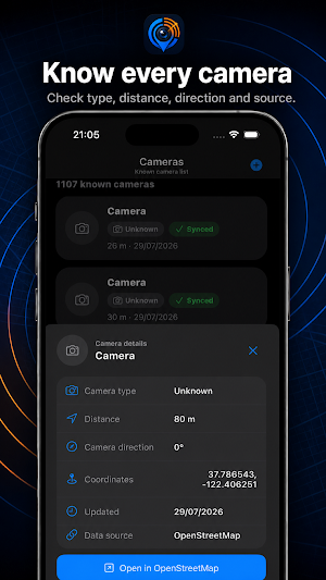 CamRadar: Camera Map Screenshot 3