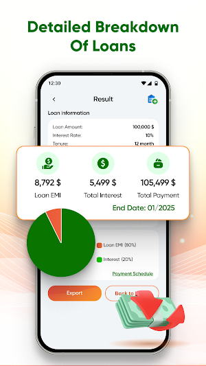 Loan EMI Calculator - Mortgage Screenshot 1
