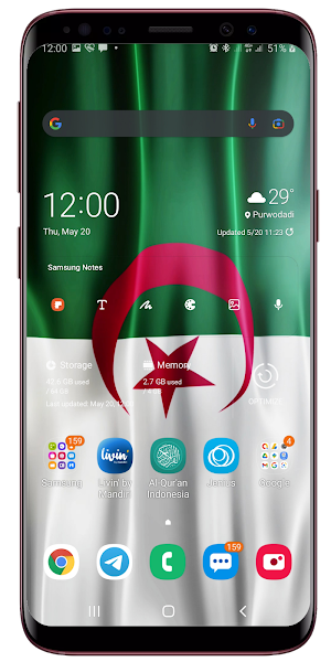 Algeria Flag Live Wallpaper Screenshot 2