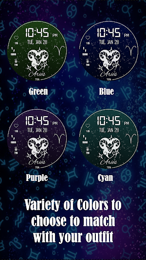 Zodiac Digital Watchface Screenshot 3