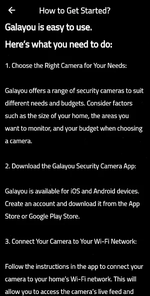 GALAYOU Security Camera Guide Screenshot 3