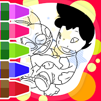 Blue koala coloring