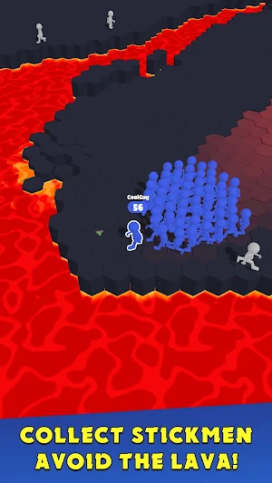 Crowd Floor Is Lava Stickman Screenshot 0
