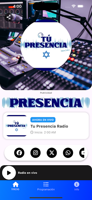Tu Presencia Radio Screenshot 0