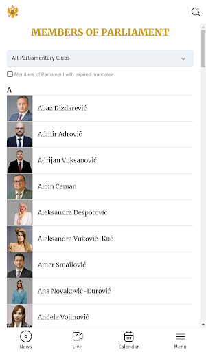 Parliament of Montenegro screenshot 8