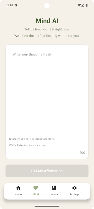 my positive Affirmation: AI Screenshot 1