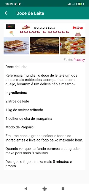 Receitas de Bolos e Doces Screenshot 3
