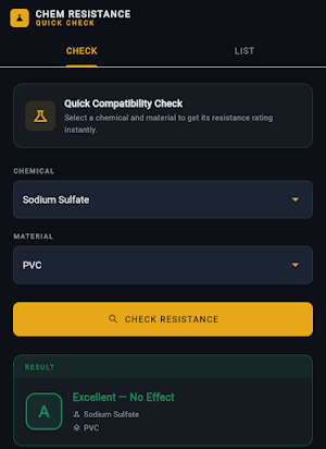 Chemical Resistance Check Screenshot 2