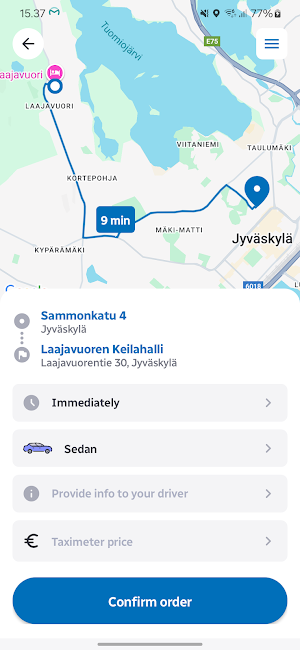 Aluetaksi Screenshot 1