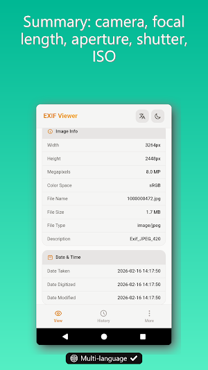 Image EXIF Viewer Screenshot 2