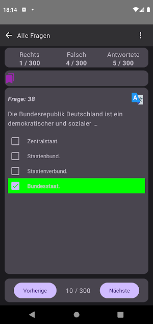 Einbürgerungstest 2023 Screenshot 2