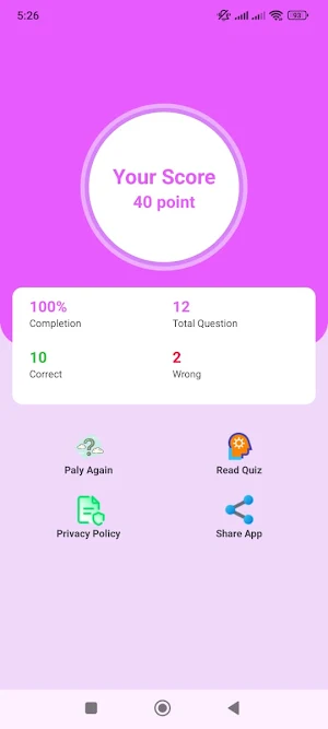 F-Smart Quiz Screenshot 2