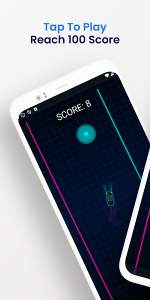 Tap Neon Driver - Reach 100! Screenshot 0