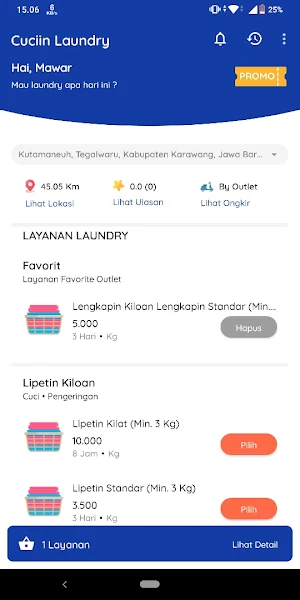 Cuciin Laundry Screenshot 2