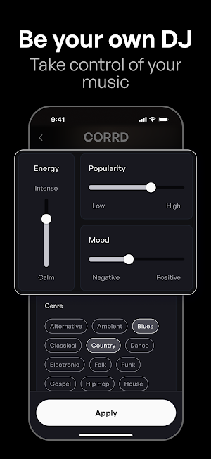 CORRD - Music Playlist by Mood Screenshot 3