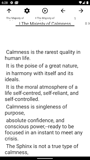 Book, The Majesty of Calmness Screenshot 1