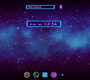 Stylish Wallpaper Neon Galaxy Theme Screenshot 0