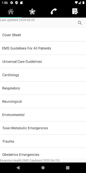 Essentia Health EMS Guidelines Screenshot 1