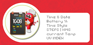 Red Chef Animated Watch Face Screenshot 1