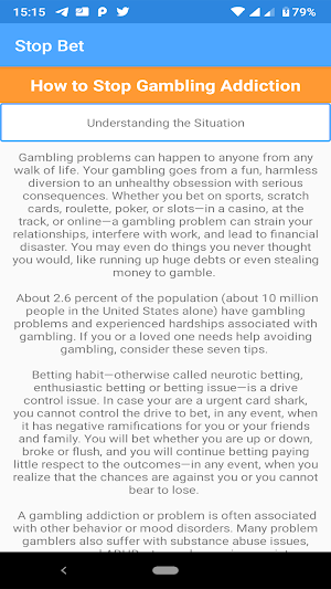 Stop Addiction:Gambling Screenshot 1