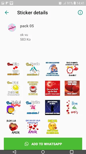 Figurinhas de Amor e Cantadas - WAStickerApps Screenshot 1