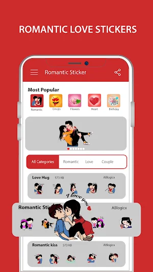 Romantic love Stickers for WA Screenshot 0