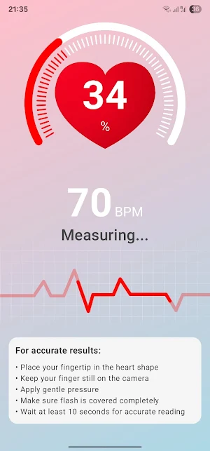 Heart Rate Monitor - Pulse App Screenshot 1