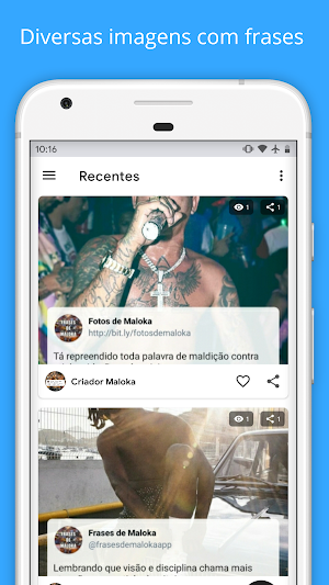 Criador de Frases e Imagens de Maloka Screenshot 0
