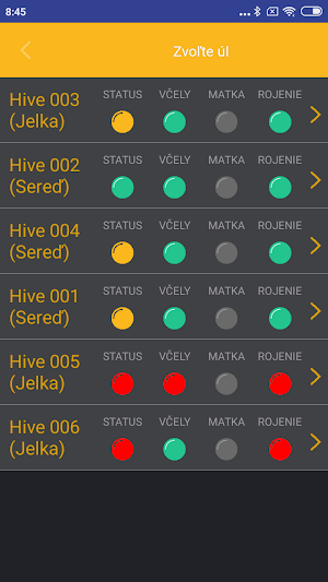 Bee hive monitoring Screenshot 2