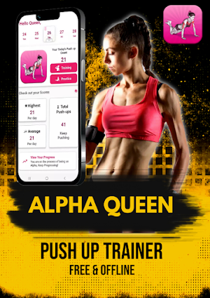 AlphaQueen Pushup Home Trainer Screenshot 0