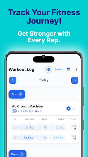 Workout Log - Fitness Tracker Screenshot 0