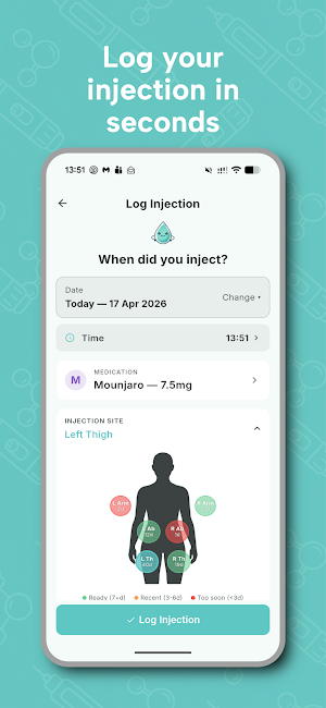 Needled GLP1 Injection Tracker Screenshot 1