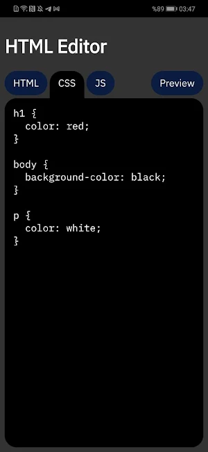 HTML Editor Screenshot 1