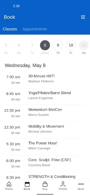 Momentum Fitness Screenshot 1