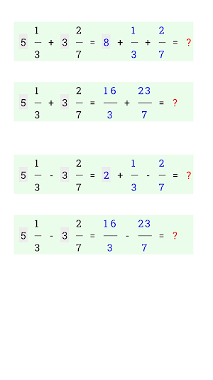 VA MIXED FRACTION PLUS MINUS Screenshot 0