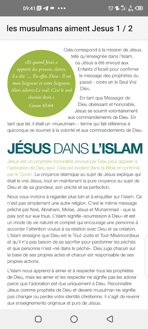 Bc: les musulmans aiment Jesus Screenshot 1