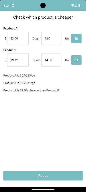 AAProductComparison Screenshot 0