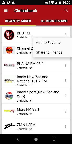 Christchurch Radio Stations Screenshot 1
