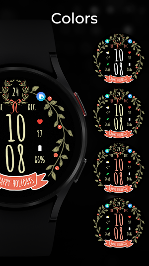 TVV Happy Holidays Watch Face Screenshot 1