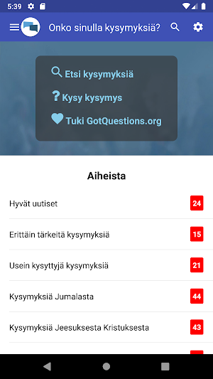 Onko sinulla kysyttävää? Screenshot 0