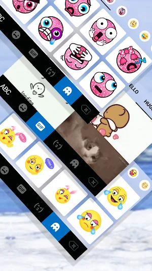 Happy Penguin Keyboard Background Screenshot 3