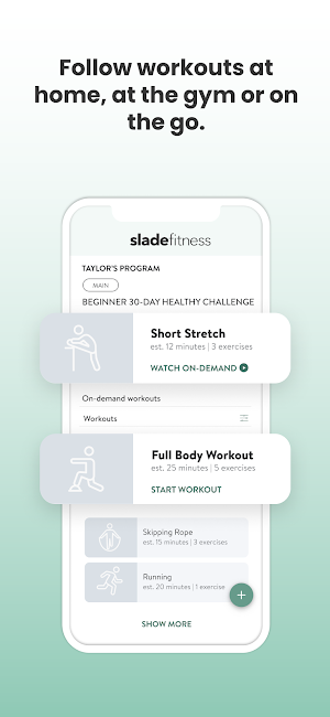 Slade Fitness Online Screenshot 2