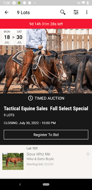 Tactical Equine Sales, LLC Screenshot 1