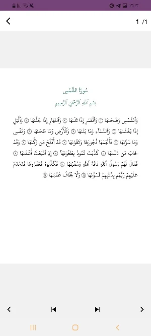 سورة الشمس Screenshot 1