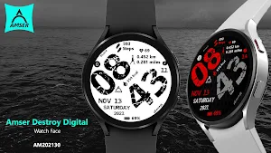 Amser Destroy Digi Watch Face Screenshot 0