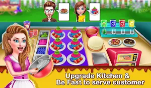 Cake Shop Cafe Pastries & Waffles cooking Game Screenshot 2