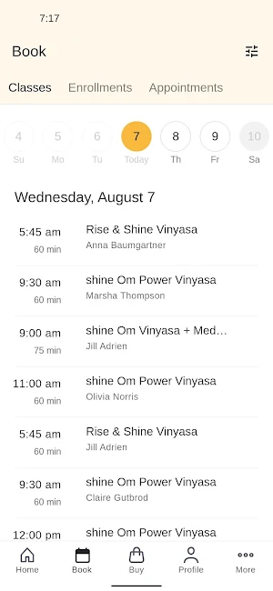 shine om yoga Screenshot 1