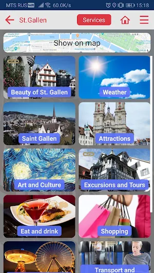 St. Gallen map offline guide tourist navigation Screenshot 1