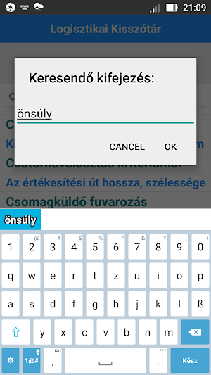 Logisztikai Kisszótár Screenshot 3